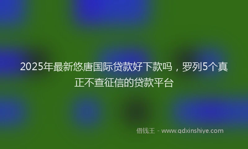 2025年最新悠唐国际贷款好下款吗，罗列5个真正不查征信的贷款平台