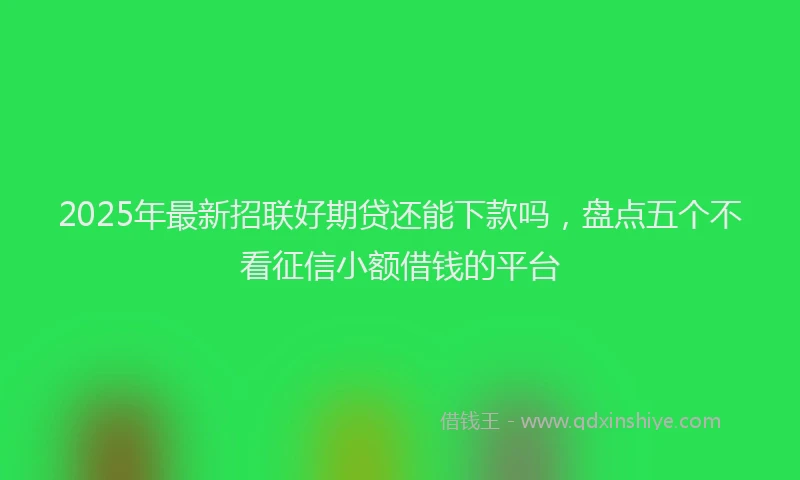 2025年最新招联好期贷还能下款吗，盘点五个不看征信小额借钱的平台