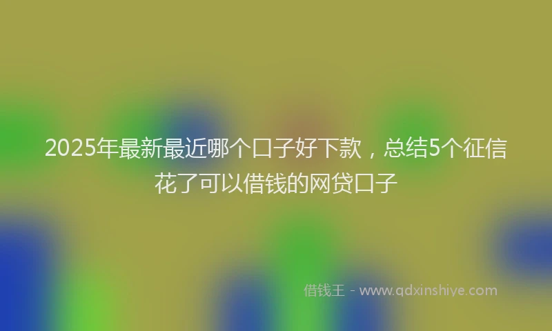 2025年最新最近哪个口子好下款，总结5个征信花了可以借钱的网贷口子