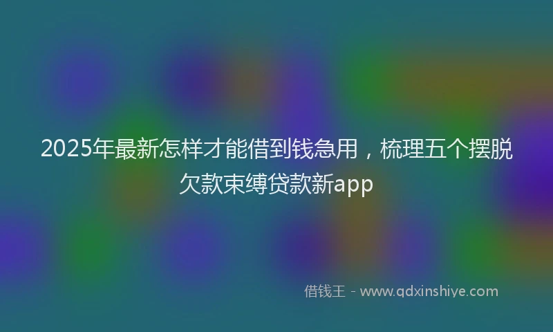 2025年最新怎样才能借到钱急用，梳理五个摆脱欠款束缚贷款新app