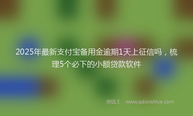 2025年最新支付宝备用金逾期1天上征信吗，梳理5个必下的小额贷款软件