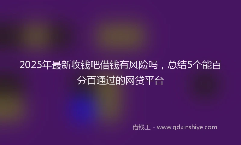 2025年最新收钱吧借钱有风险吗，总结5个能百分百通过的网贷平台