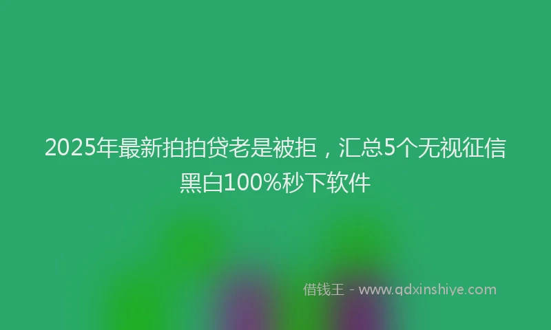 2025年最新拍拍贷老是被拒，汇总5个无视征信黑白100%秒下软件