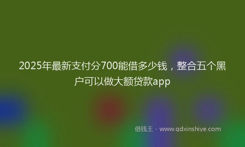 2025年最新支付分700能借多少钱，整合五个黑户可以做大额贷款app