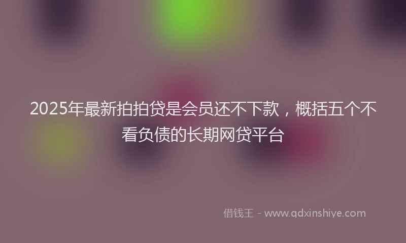 2025年最新拍拍贷是会员还不下款，概括五个不看负债的长期网贷平台