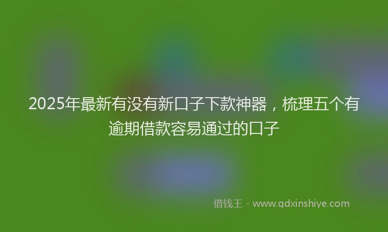 2025年最新有没有新口子下款神器，梳理五个有逾期借款容易通过的口子