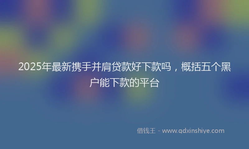 2025年最新携手并肩贷款好下款吗，概括五个黑户能下款的平台