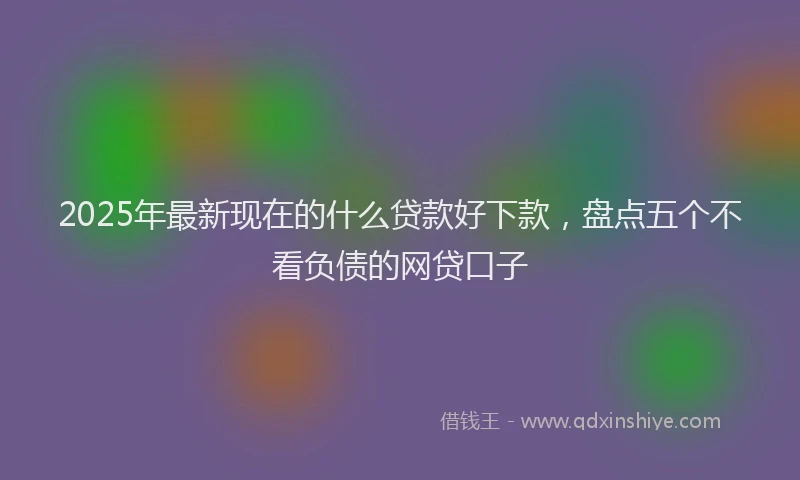 2025年最新现在的什么贷款好下款，盘点五个不看负债的网贷口子