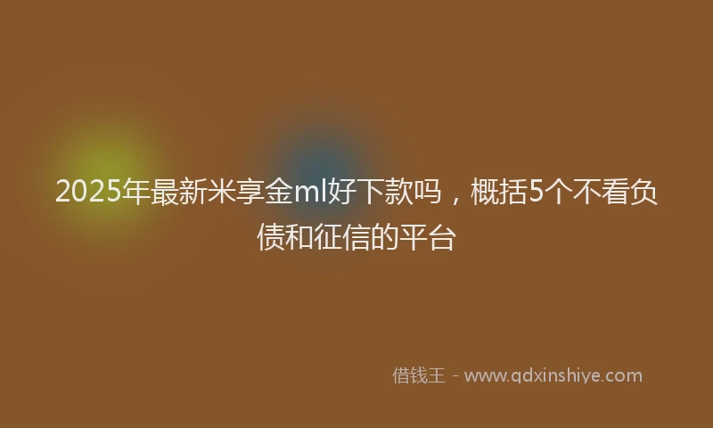 2025年最新米享金ml好下款吗，概括5个不看负债和征信的平台