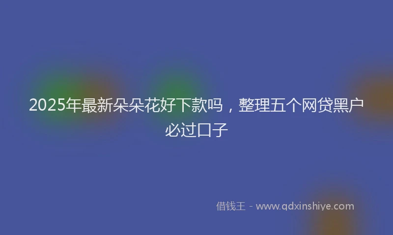 2025年最新朵朵花好下款吗，整理五个网贷黑户必过口子
