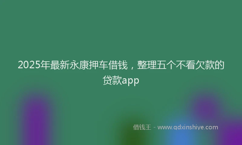 2025年最新永康押车借钱，整理五个不看欠款的贷款app