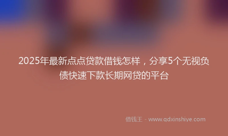 2025年最新点点贷款借钱怎样，分享5个无视负债快速下款长期网贷的平台