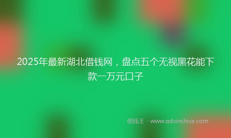 2025年最新湖北借钱网，盘点五个无视黑花能下款一万元口子
