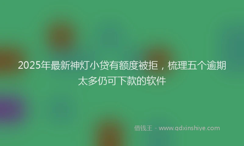 2025年最新神灯小贷有额度被拒，梳理五个逾期太多仍可下款的软件