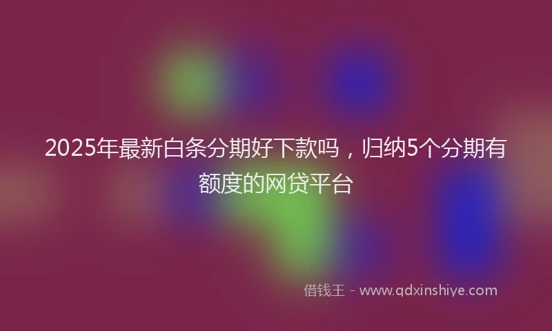 2025年最新白条分期好下款吗，归纳5个分期有额度的网贷平台