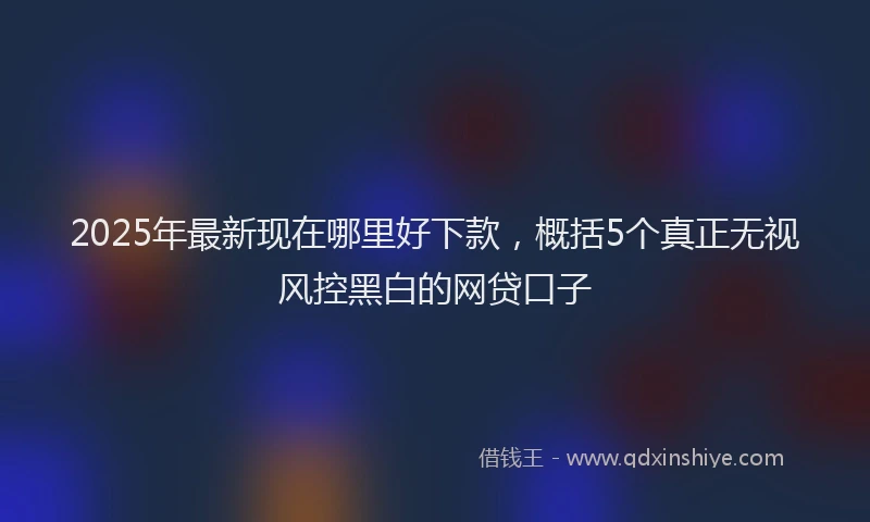 2025年最新现在哪里好下款，概括5个真正无视风控黑白的网贷口子