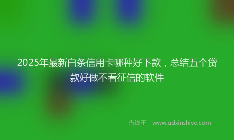 2025年最新白条信用卡哪种好下款，总结五个贷款好做不看征信的软件