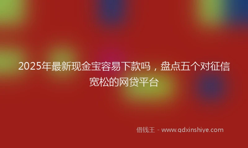 2025年最新现金宝容易下款吗，盘点五个对征信宽松的网贷平台