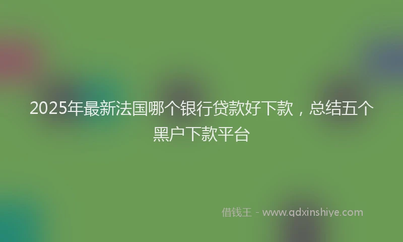 2025年最新法国哪个银行贷款好下款，总结五个黑户下款平台