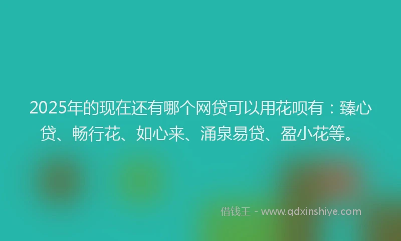 2025年的现在还有哪个网贷可以用花呗有：臻心贷、畅行花、如心来、涌泉易贷、盈小花等。