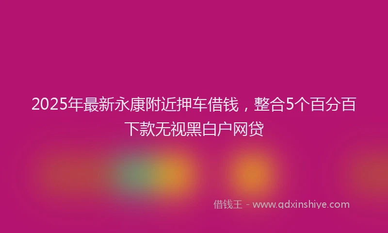 2025年最新永康附近押车借钱，整合5个百分百下款无视黑白户网贷