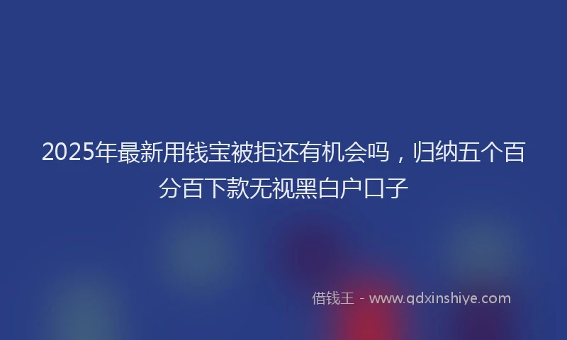 2025年最新用钱宝被拒还有机会吗，归纳五个百分百下款无视黑白户口子