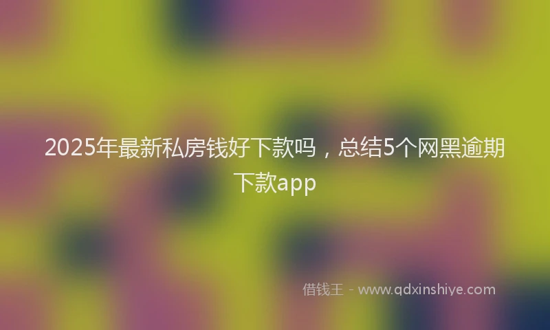 2025年最新私房钱好下款吗，总结5个网黑逾期下款app