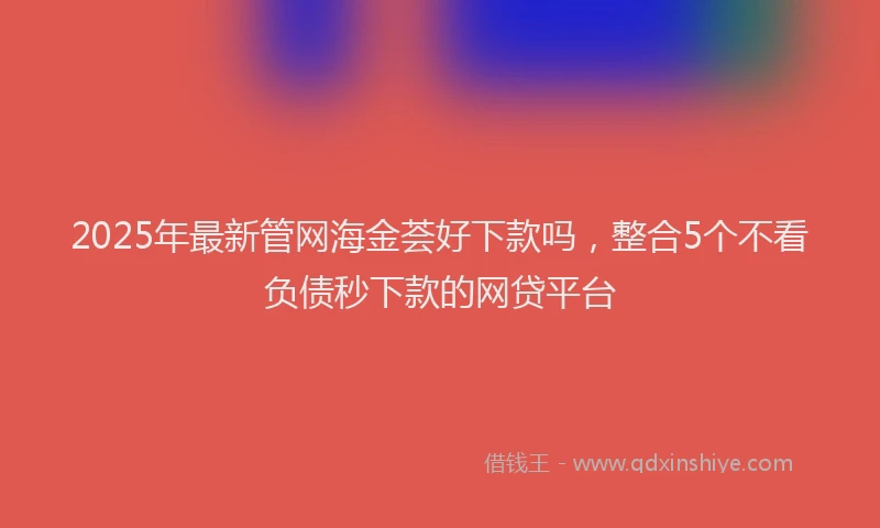 2025年最新管网海金荟好下款吗，整合5个不看负债秒下款的网贷平台