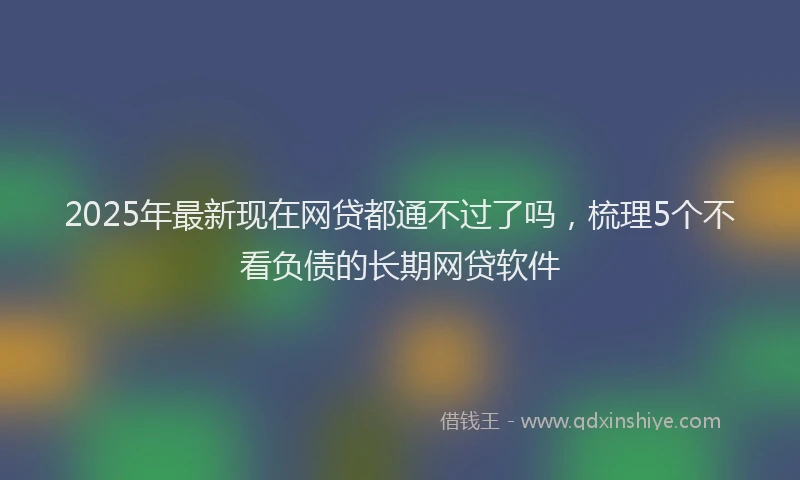2025年最新现在网贷都通不过了吗，梳理5个不看负债的长期网贷软件