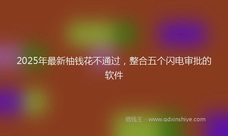 2025年最新柚钱花不通过，整合五个闪电审批的软件