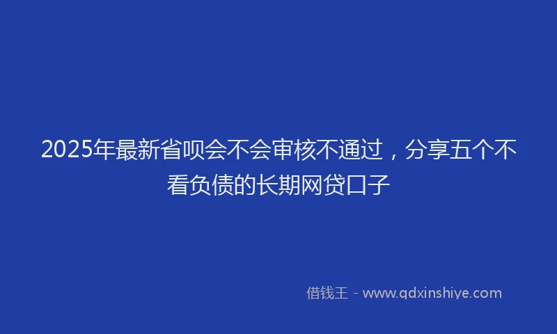 2025年最新省呗会不会审核不通过，分享五个不看负债的长期网贷口子