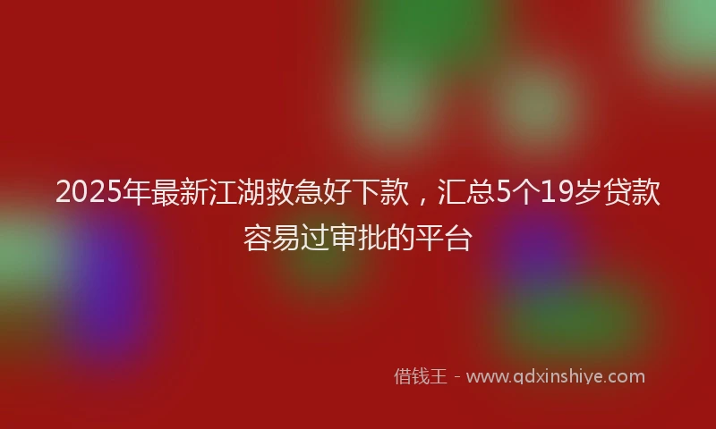 2025年最新江湖救急好下款，汇总5个19岁贷款容易过审批的平台