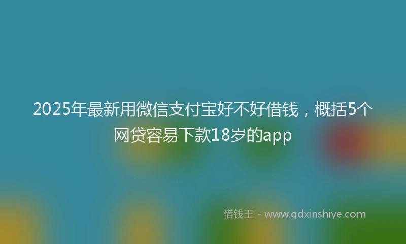 2025年最新用微信支付宝好不好借钱，概括5个网贷容易下款18岁的app