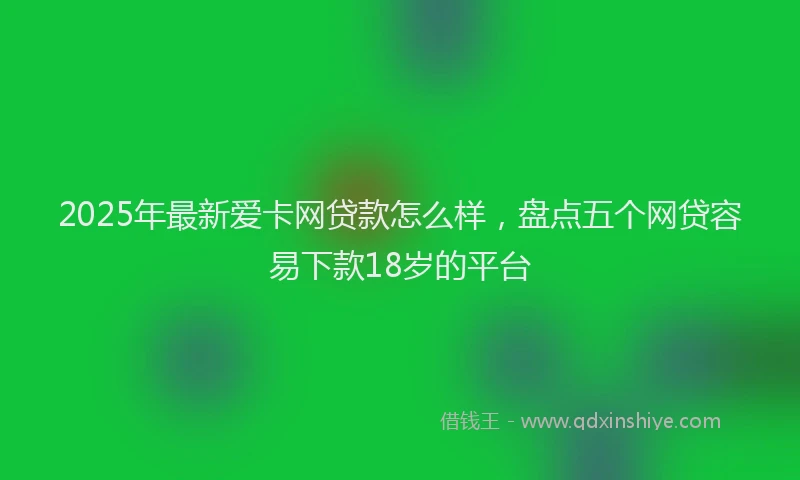 2025年最新爱卡网贷款怎么样，盘点五个网贷容易下款18岁的平台