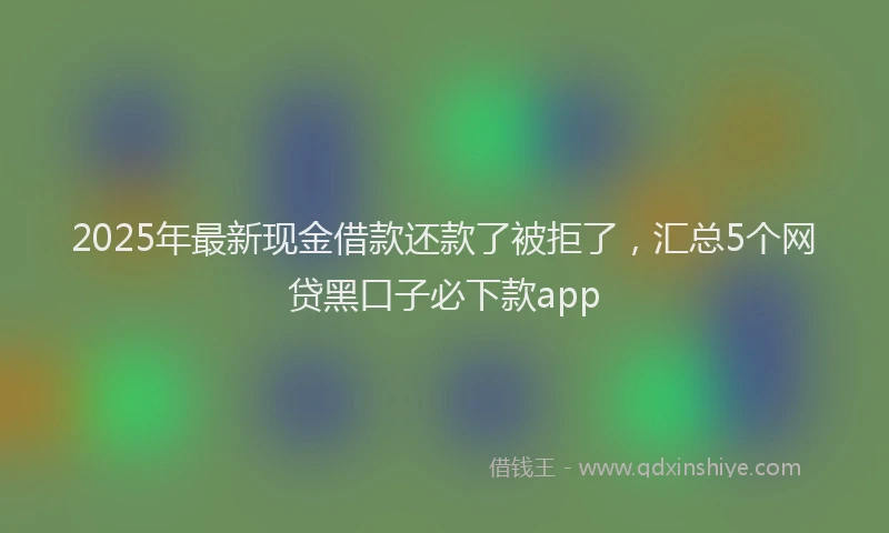 2025年最新现金借款还款了被拒了，汇总5个网贷黑口子必下款app