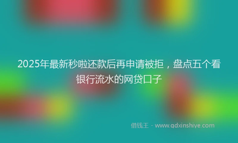 2025年最新秒啦还款后再申请被拒，盘点五个看银行流水的网贷口子