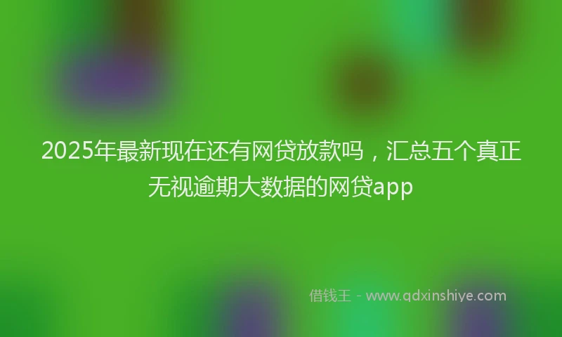2025年最新现在还有网贷放款吗，汇总五个真正无视逾期大数据的网贷app