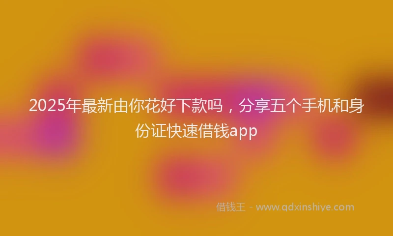 2025年最新由你花好下款吗，分享五个手机和身份证快速借钱app