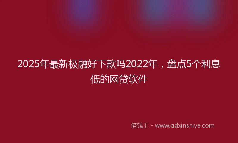 2025年最新极融好下款吗2022年，盘点5个利息低的网贷软件