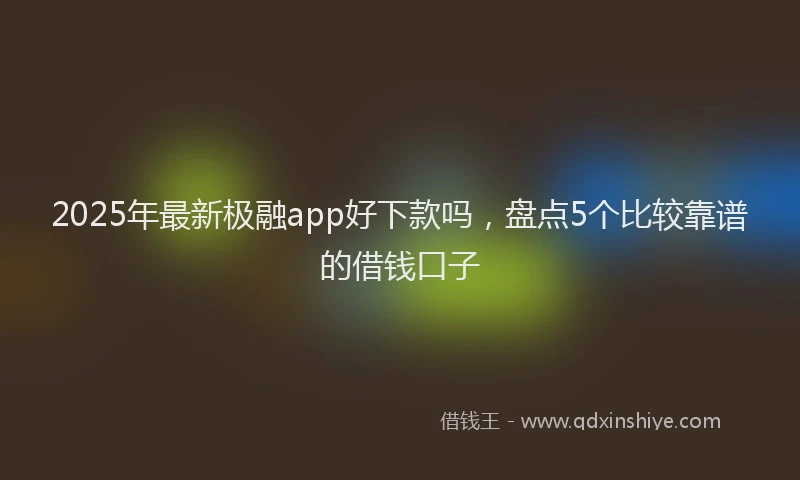 2025年最新极融app好下款吗，盘点5个比较靠谱的借钱口子