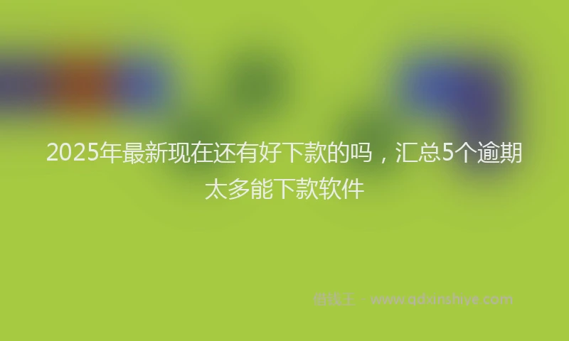 2025年最新现在还有好下款的吗，汇总5个逾期太多能下款软件