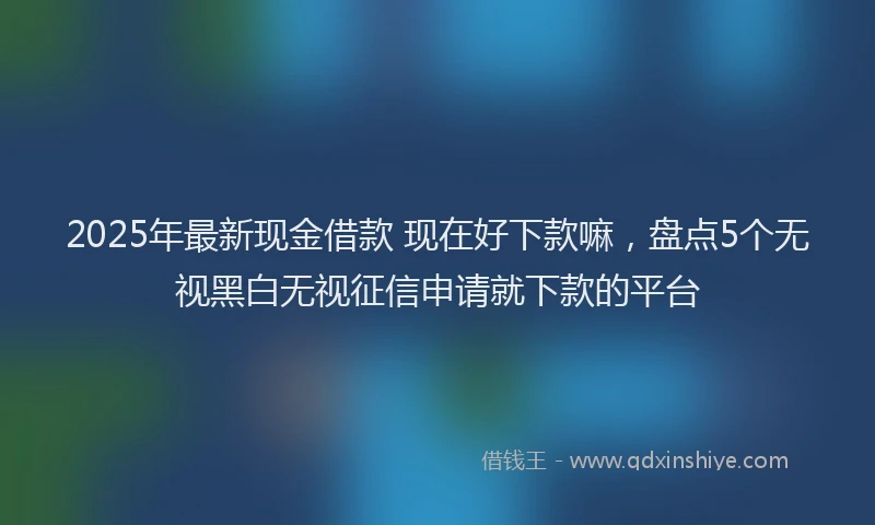 2025年最新现金借款 现在好下款嘛，盘点5个无视黑白无视征信申请就下款的平台