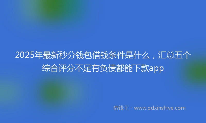 2025年最新秒分钱包借钱条件是什么，汇总五个综合评分不足有负债都能下款app