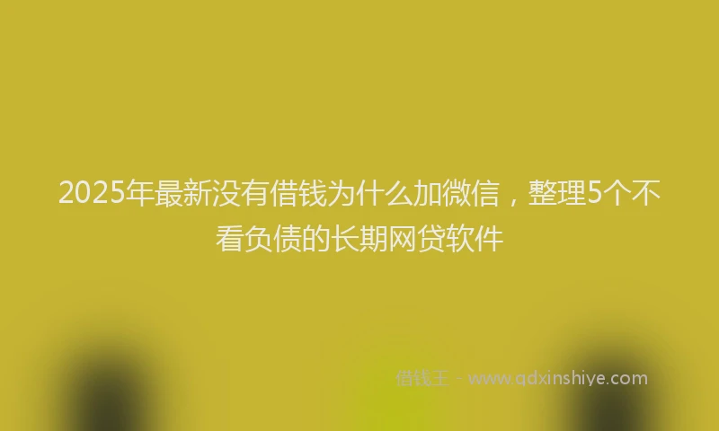 2025年最新没有借钱为什么加微信,整理5个不看负债的长期网贷软件