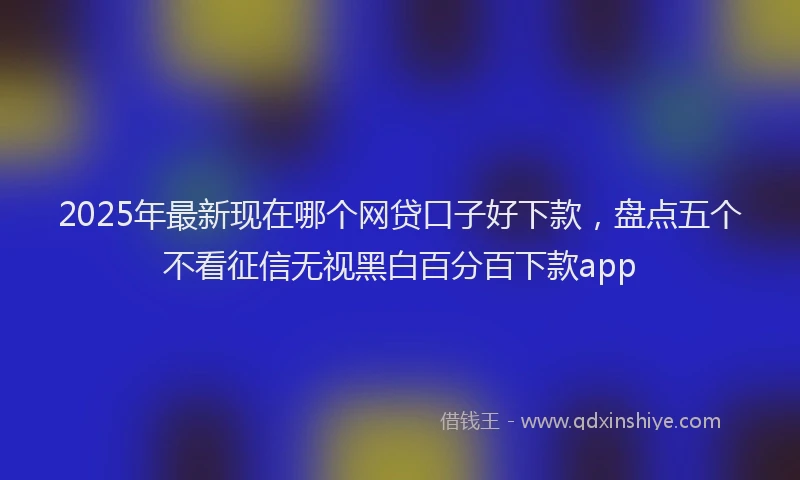 2025年最新现在哪个网贷口子好下款，盘点五个不看征信无视黑白百分百下款app