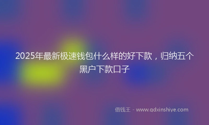 2025年最新极速钱包什么样的好下款，归纳五个黑户下款口子