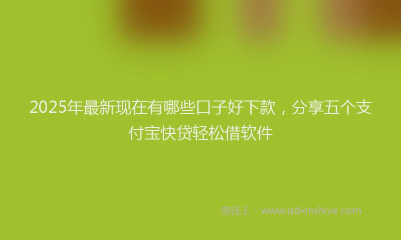 2025年最新现在有哪些口子好下款，分享五个支付宝快贷轻松借软件