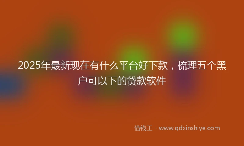 2025年最新现在有什么平台好下款，梳理五个黑户可以下的贷款软件