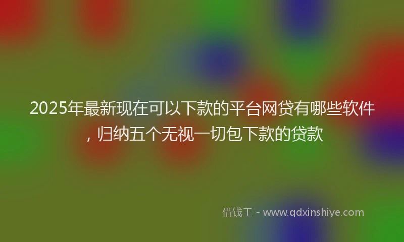 2025年最新现在可以下款的平台网贷有哪些软件，归纳五个无视一切包下款的贷款