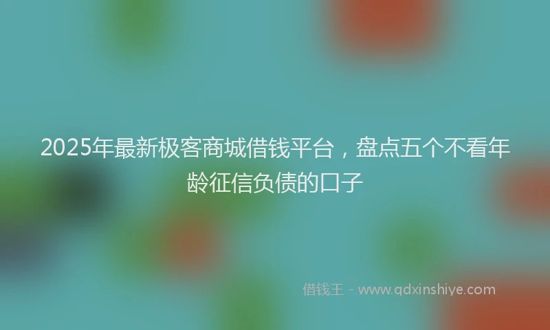 2025年最新极客商城借钱平台，盘点五个不看年龄征信负债的口子